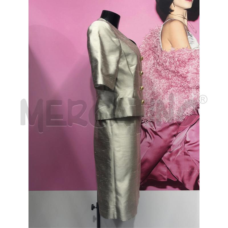 COMPLETO DONNA CELINE BEIGE TAFFETA LUCIDO G+G | Mercatino dell'Usato Roma somalia 3