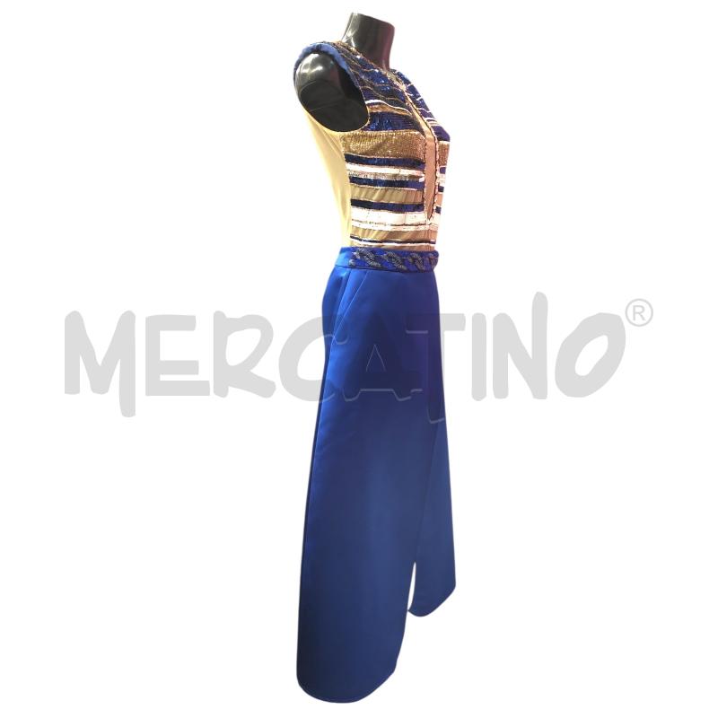 COMPLETO DONNA ELISABETTA FRANCHI BLU TOP PAILLETTES + GON LUCIDA  | Mercatino dell'Usato Roma somalia 2