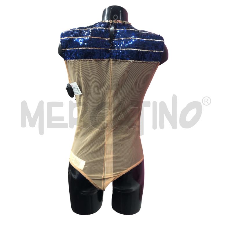 COMPLETO DONNA ELISABETTA FRANCHI BLU TOP PAILLETTES + GON LUCIDA  | Mercatino dell'Usato Roma somalia 3