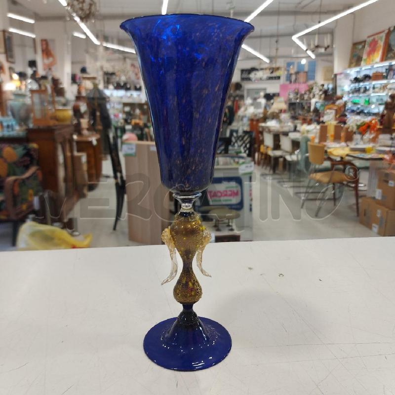 COPPA MURAQNO BLU INCLUSIONI DORATE  | Mercatino dell'Usato Roma somalia 5