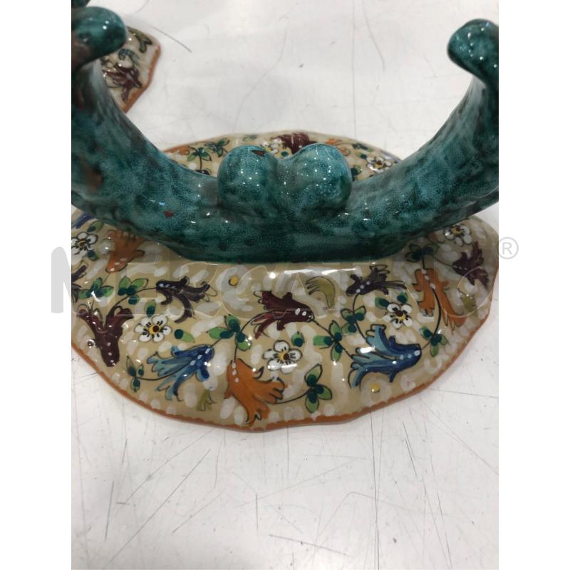 COPPIA PORTACANDELA PESARIO MAIOLICA 2L | Mercatino dell'Usato Roma somalia 2