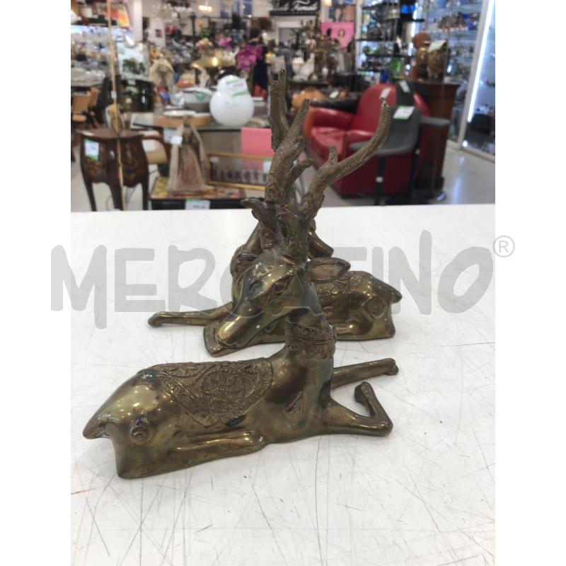 COPPIA SCULTURE CERVI OTTONE | Mercatino dell'Usato Roma somalia 1