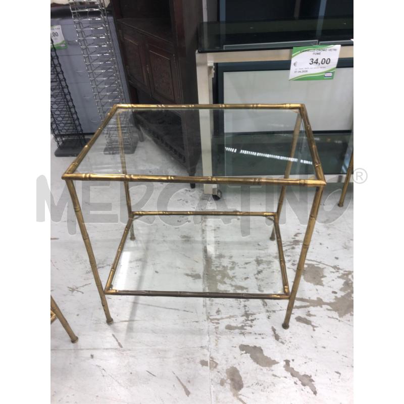 COPPIA TAVOLINI OTTONE BAMBOO | Mercatino dell'Usato Roma somalia 2
