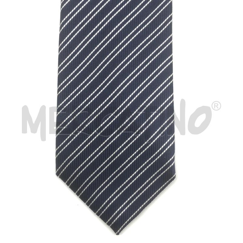 CRAVATTA GIORGIO ARMANI BLU RIGA BIAN OBLIQUA NEW  | Mercatino dell'Usato Roma somalia 2