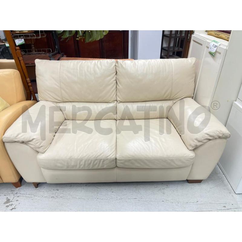 DIVANO BEIGE 2P NATUZZI PELLE | Mercatino dell'Usato Roma somalia 1
