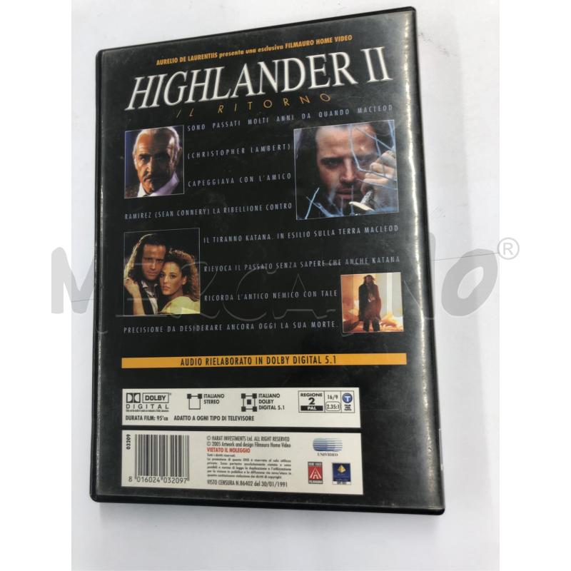 DVD HIGHLANDER II | Mercatino dell'Usato Roma somalia 2