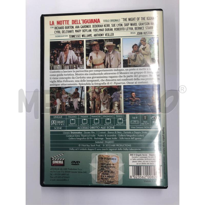 DVD LA NOTTE DELL'IGUANA  | Mercatino dell'Usato Roma somalia 2