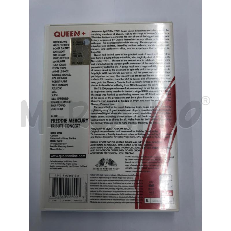 DVD MUSICALE THE FREDDY MERCURY TRIBUTE CONCERT | Mercatino dell'Usato Roma somalia 2