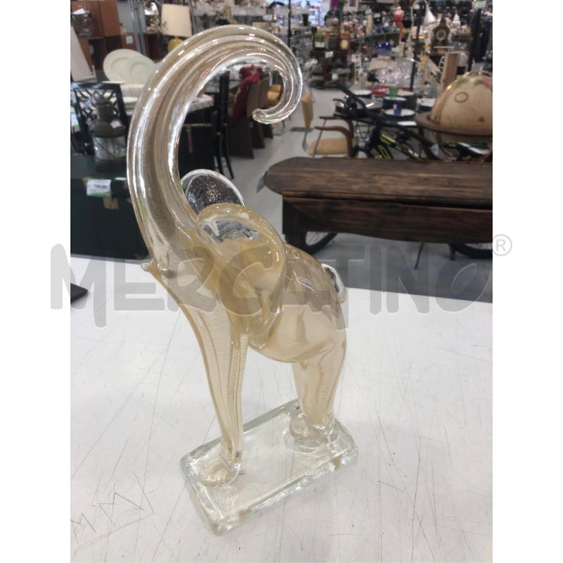 ELEFANTE VETRO MURANO INCLUSIONI DORATE  | Mercatino dell'Usato Roma somalia 2