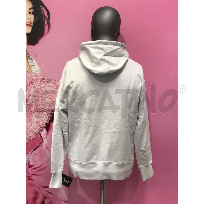 FELPA UOMO MSGM BIANCO LOGO ROSSO | Mercatino dell'Usato Roma somalia 4