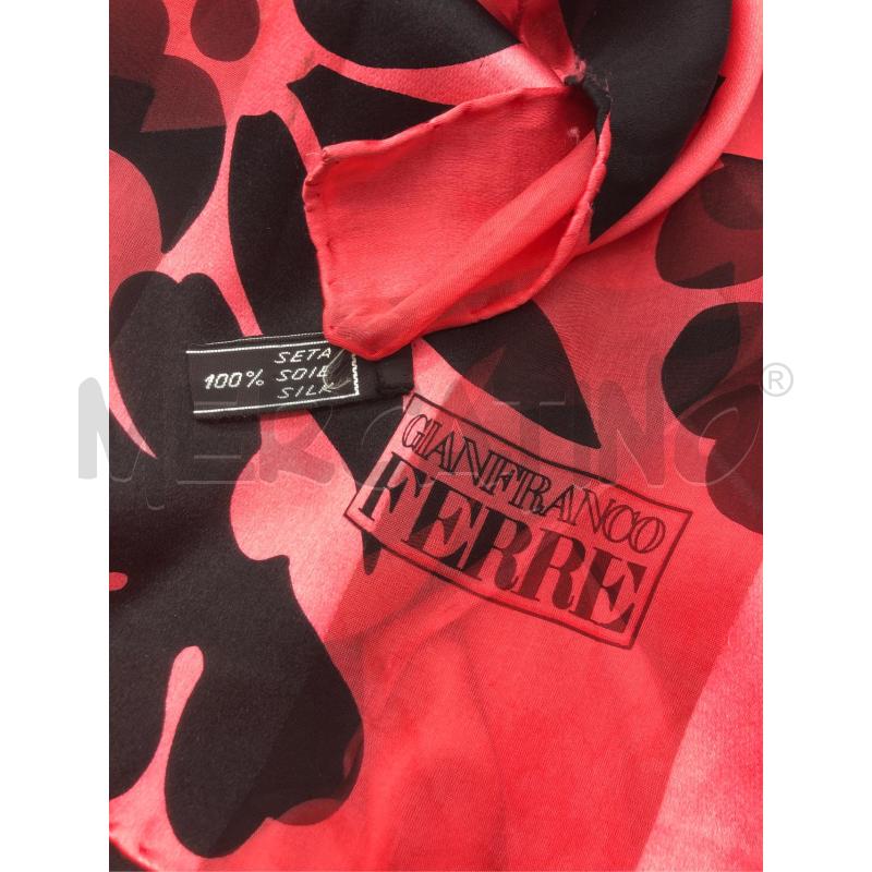 FOULARD FERRE ROSSO FANTASIA VELATO  | Mercatino dell'Usato Roma somalia 5
