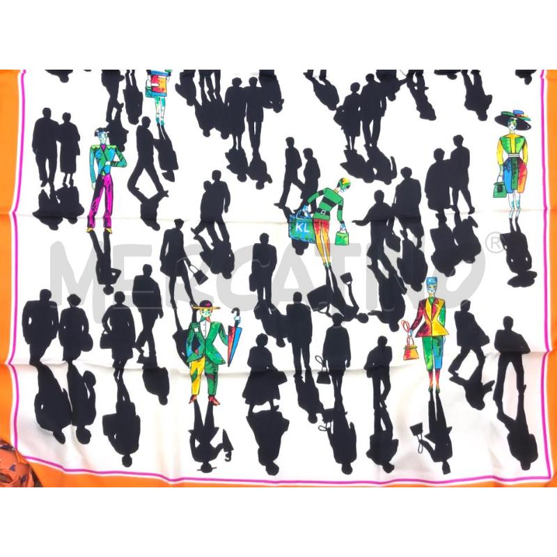 FOULARD LAGERFELD STAMPA PERSONE | Mercatino dell'Usato Roma somalia 2