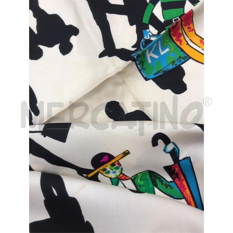 FOULARD LAGERFELD STAMPA PERSONE | Mercatino dell'Usato Roma somalia 3
