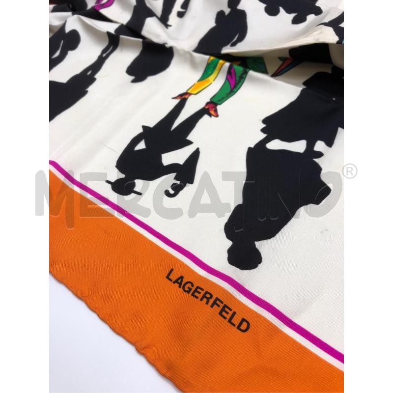 FOULARD LAGERFELD STAMPA PERSONE | Mercatino dell'Usato Roma somalia 4