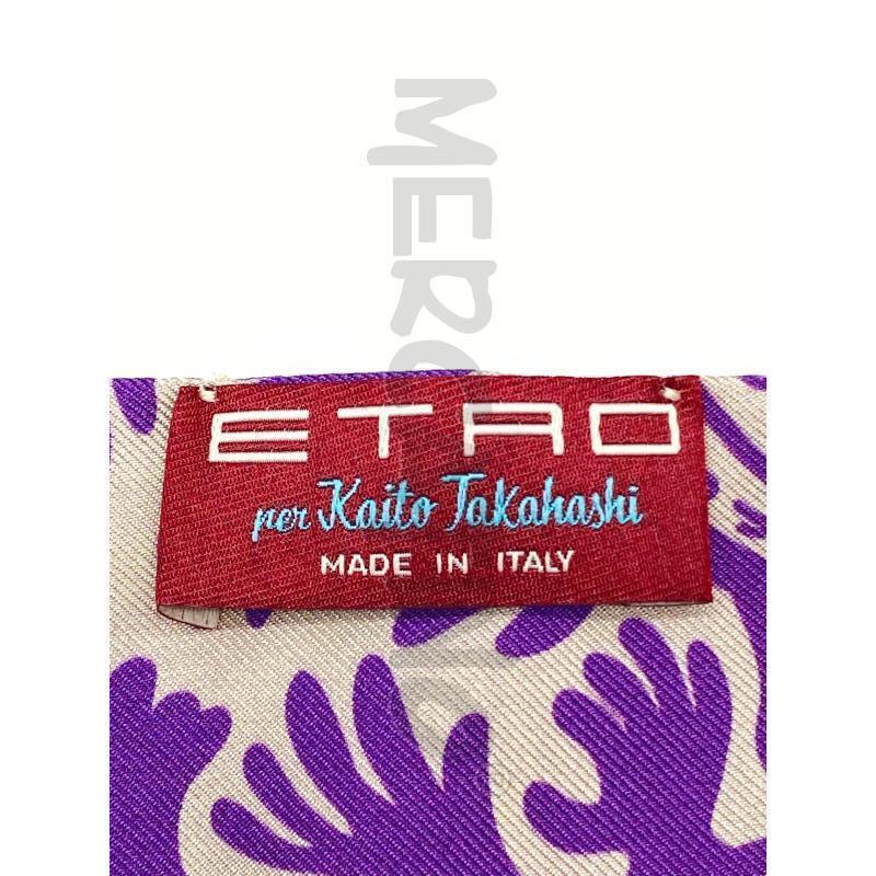 FOULARD TWILLY ETRO BIANCO VIOLA FANTASIA NEW | Mercatino dell'Usato Roma somalia 4