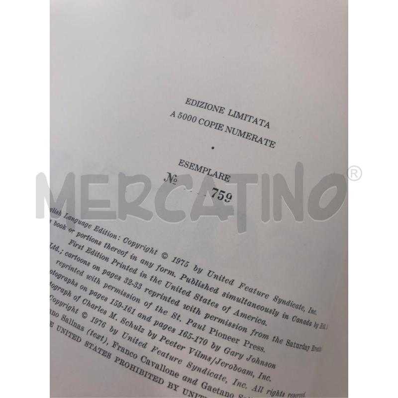 FUMETTO IL GIUBILEO DEI PEANUTS CON DIFETTI RIZZOLI 1976 | Mercatino dell'Usato Roma somalia 3