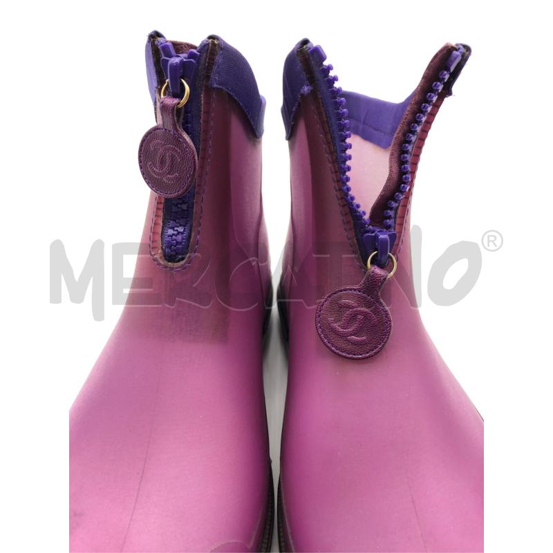 GALOSCE CHANEL VIOLA ZIP CORTE | Mercatino dell'Usato Roma somalia 4