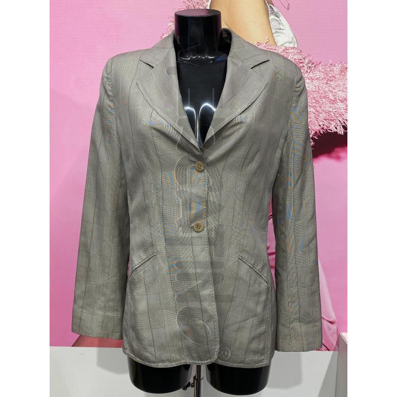 GIACCA DONNA ARMANI COLLEZIONI GRIGIO QUADRI | Mercatino dell'Usato Roma somalia 1