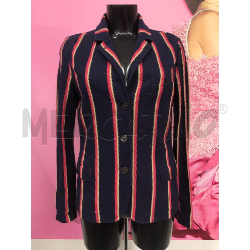GIACCA DONNA BARK BLU RIGHE FUCSIA DOR | Mercatino dell'Usato Roma somalia 1