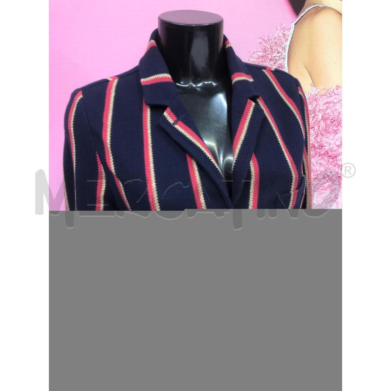 GIACCA DONNA BARK BLU RIGHE FUCSIA DOR | Mercatino dell'Usato Roma somalia 2