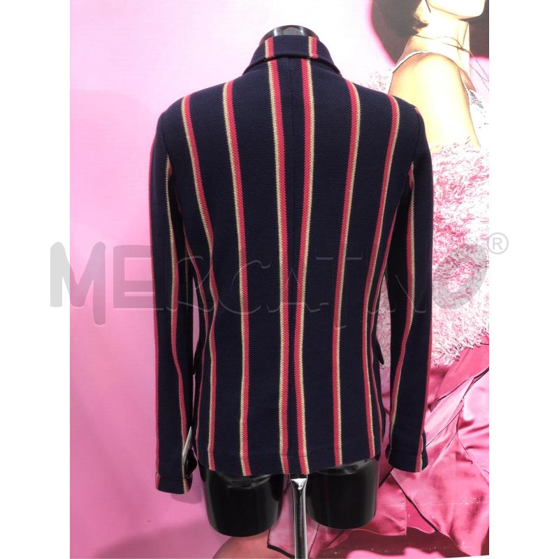 GIACCA DONNA BARK BLU RIGHE FUCSIA DOR | Mercatino dell'Usato Roma somalia 4