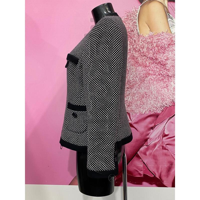 GIACCA DONNA LUISA SPAGNOLI NERA PUNTINI BIANC ZIP  | Mercatino dell'Usato Roma somalia 2