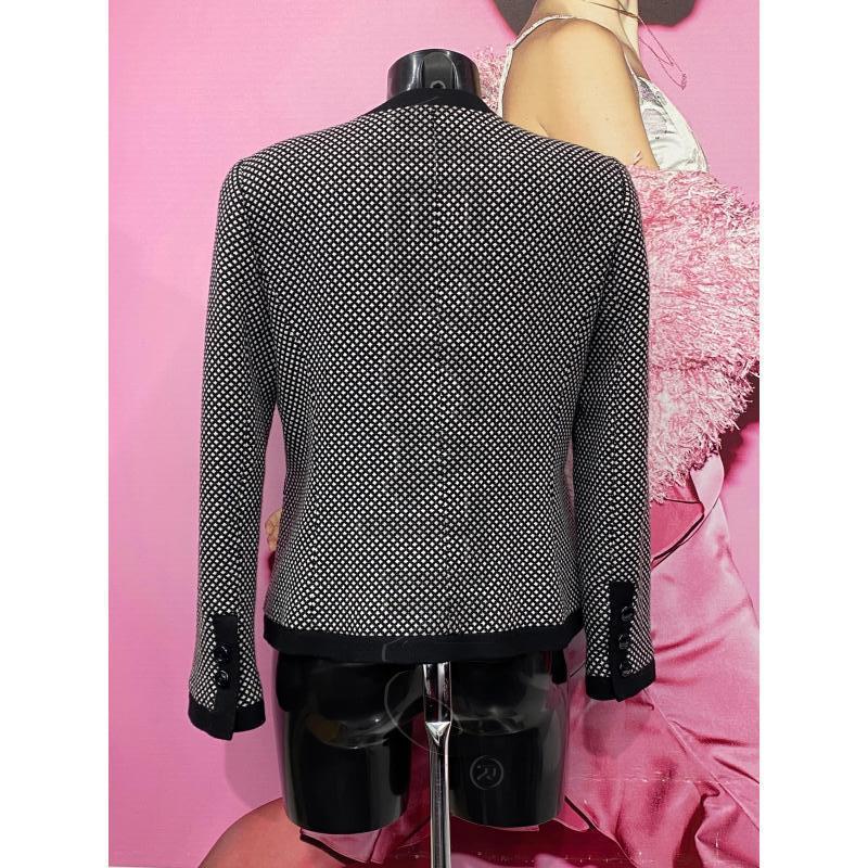 GIACCA DONNA LUISA SPAGNOLI NERA PUNTINI BIANC ZIP  | Mercatino dell'Usato Roma somalia 3