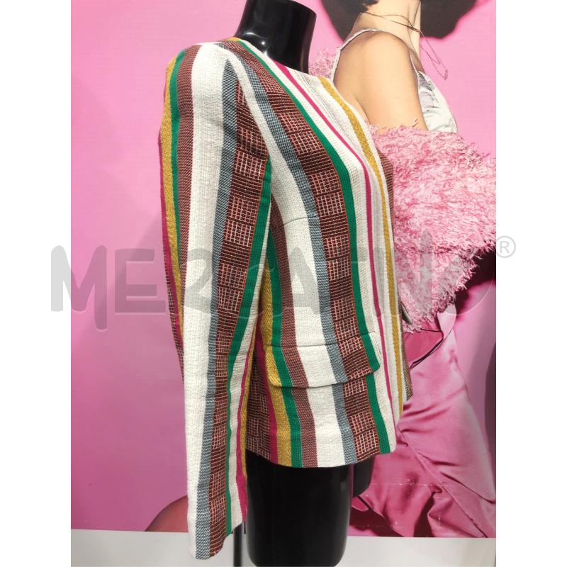 GIACCA DONNA MARELLA SPORT BIANCO RIGHE FUCSIA/VERDE | Mercatino dell'Usato Roma somalia 2