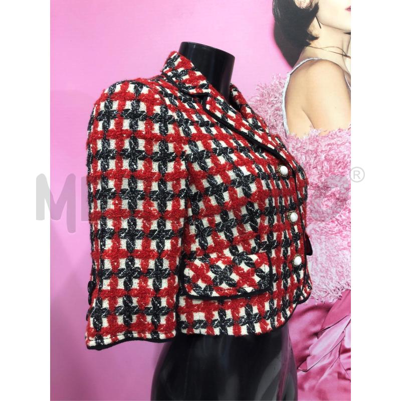 GIACCA DONNA MOSCHINO ROSSA BIANCA NERA QUADRO  | Mercatino dell'Usato Roma somalia 2