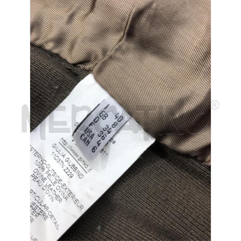 GIACCA PELLE DONNA PINKO FANGO  | Mercatino dell'Usato Roma somalia 4