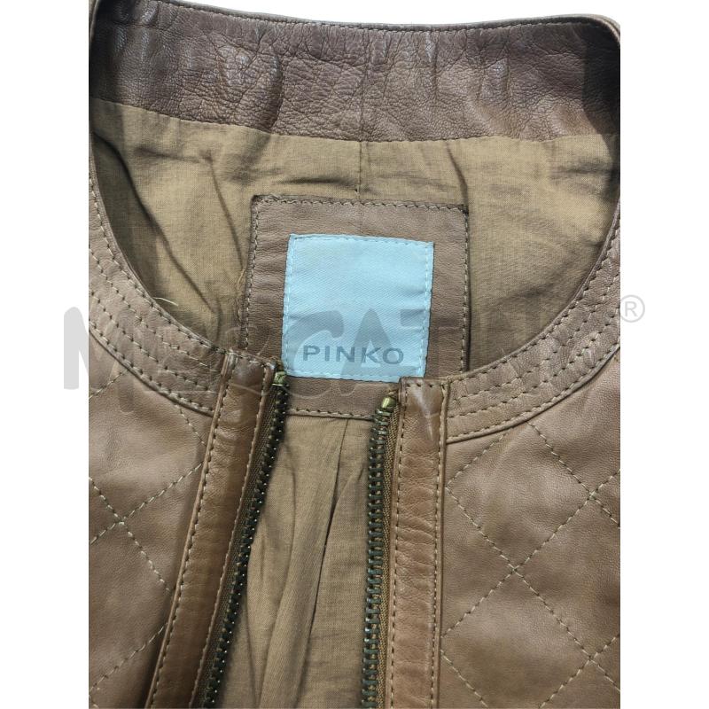 GIACCA PELLE DONNA PINKO MARRONCINA  | Mercatino dell'Usato Roma somalia 5