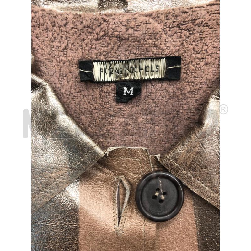 GIACCA PELLE DONNA ROZAE NICHOLS BEIGE LAMINATA  | Mercatino dell'Usato Roma somalia 5