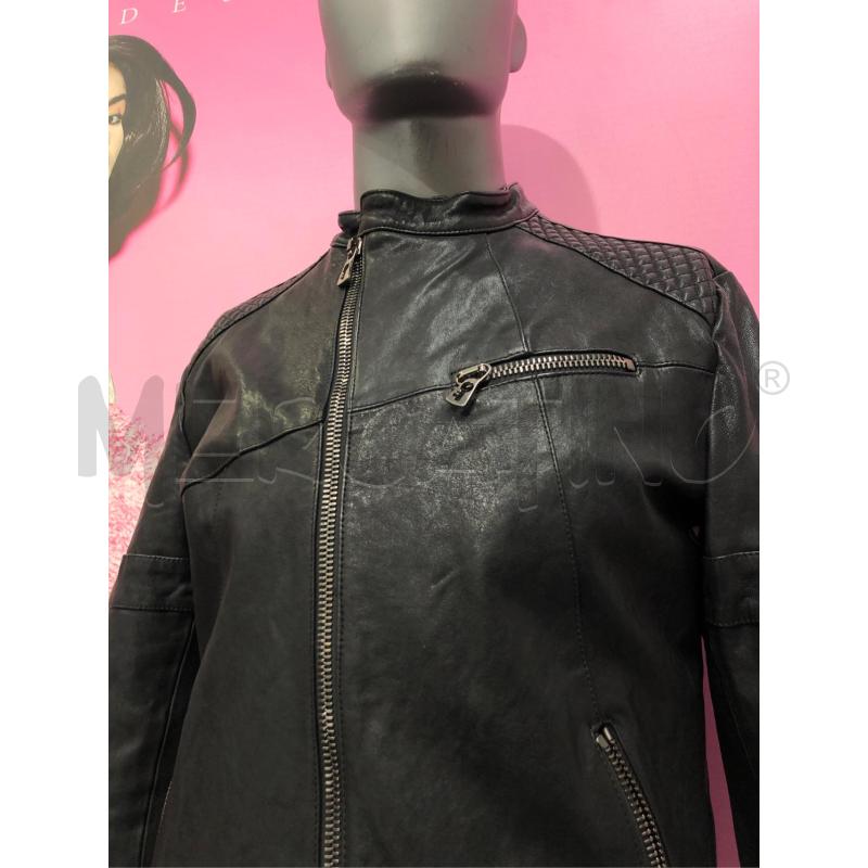 GIACCA PELLE UOMO BENHEART NERO ZIP  | Mercatino dell'Usato Roma somalia 2