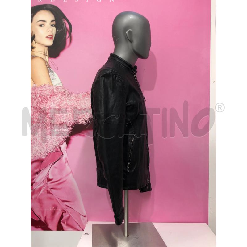 GIACCA PELLE UOMO BENHEART NERO ZIP  | Mercatino dell'Usato Roma somalia 3