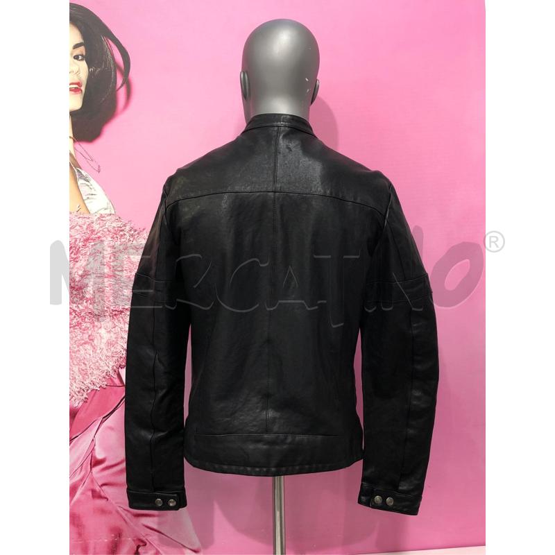 GIACCA PELLE UOMO BENHEART NERO ZIP  | Mercatino dell'Usato Roma somalia 4