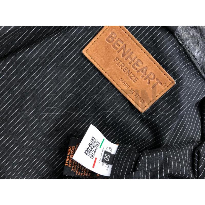 GIACCA PELLE UOMO BENHEART NERO ZIP  | Mercatino dell'Usato Roma somalia 5