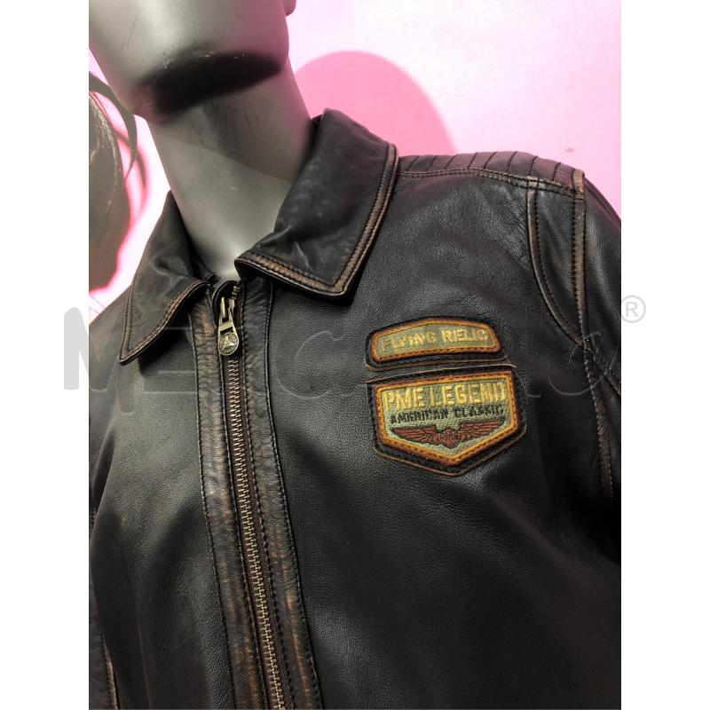 GIACCA PELLE UOMO PME LEGEND NERO  | Mercatino dell'Usato Roma somalia 2