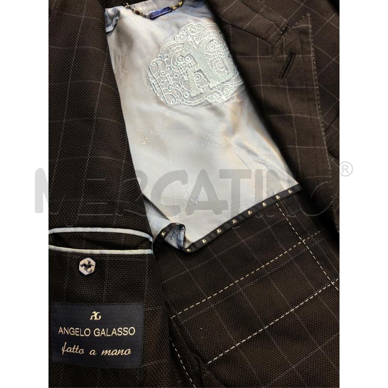 GIACCA UOMO ANGELO GALASSO BLU GESS QUADR | Mercatino dell'Usato Roma somalia 5