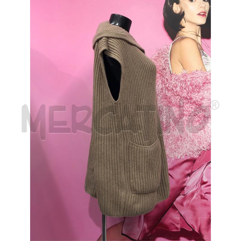GILET DONNA WEEKEND MAX MARA BEIGE COSTE  | Mercatino dell'Usato Roma somalia 3