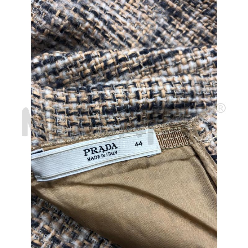GONNA PRADA BEIGE TWEED GRIGIO | Mercatino dell'Usato Roma somalia 4