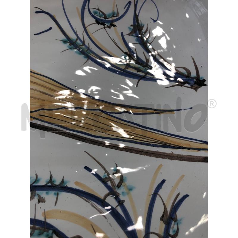 GRANDE PIATTO DA MURO MAIOLICA CON UCCELLO | Mercatino dell'Usato Roma somalia 3