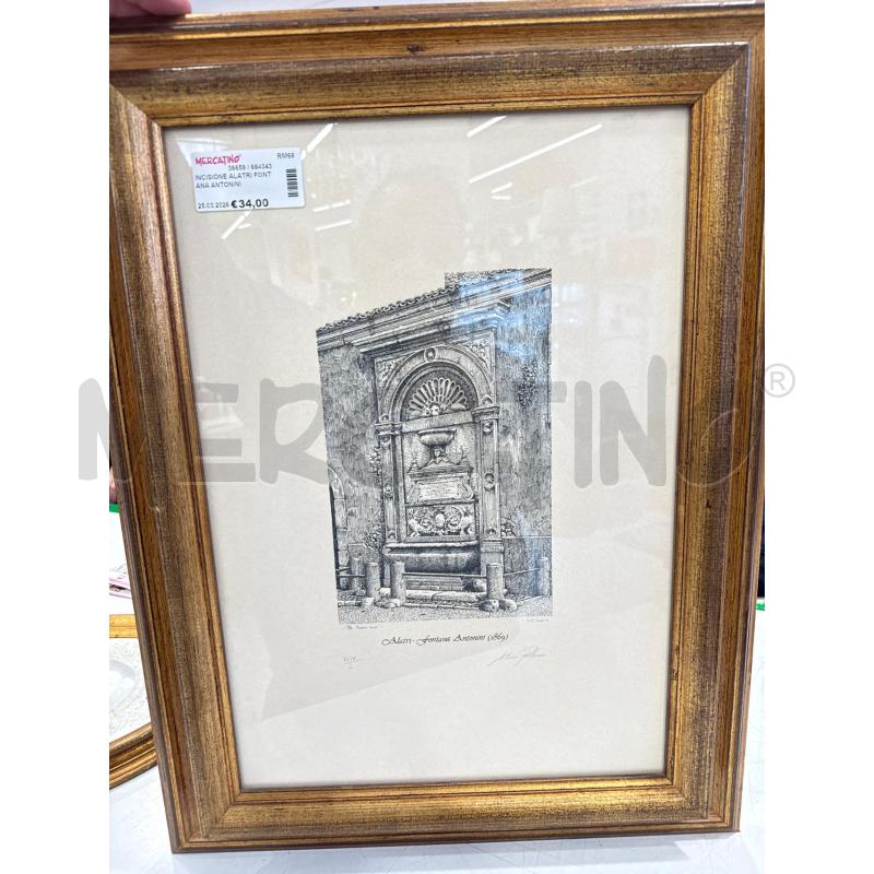 INCISIONE ALATRI FONTANA ANTONINI | Mercatino dell'Usato Roma somalia 2