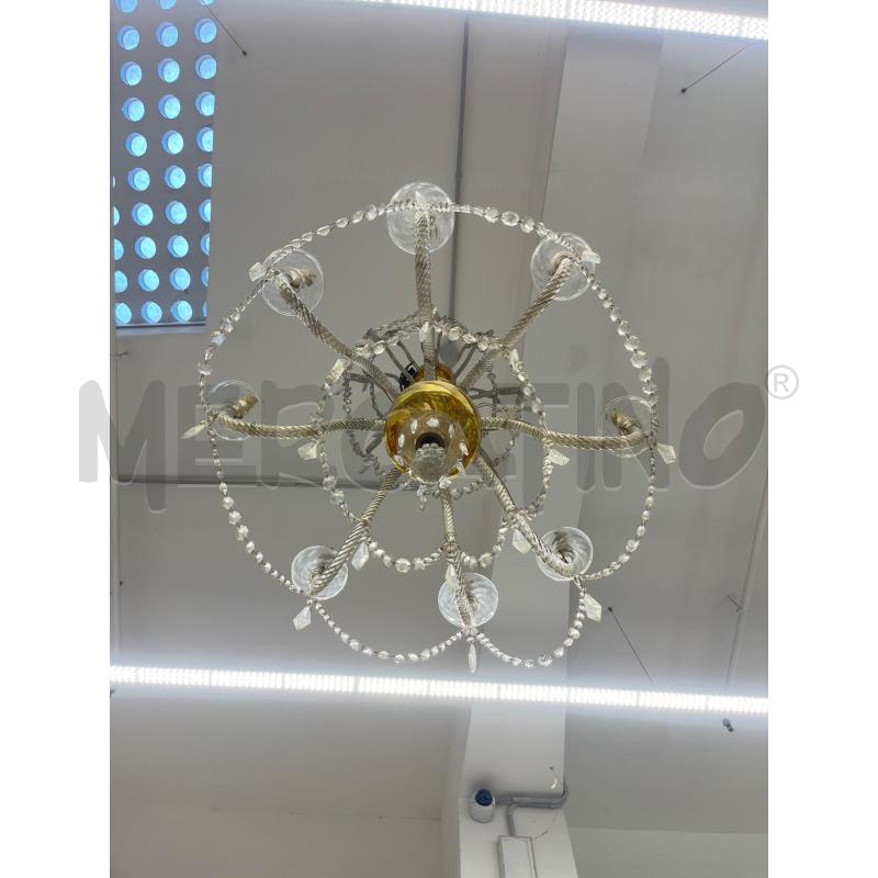 LAMPADARIO VETRO 8 LUCI GRANDE | Mercatino dell'Usato Roma somalia 2