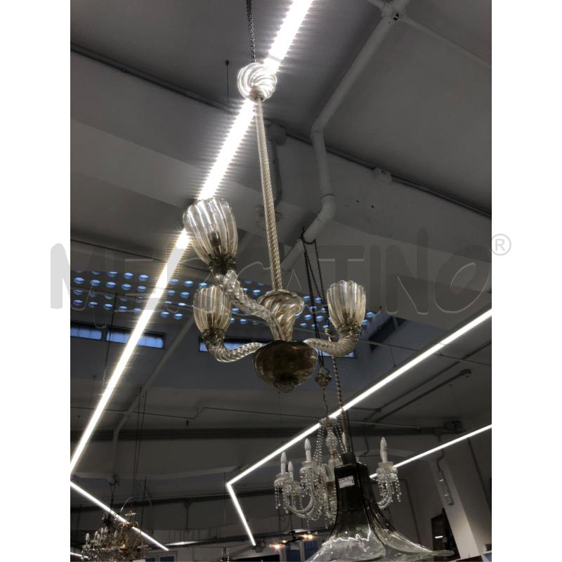 LAMPADARIO VETRO MURANO 3/L | Mercatino dell'Usato Roma somalia 1