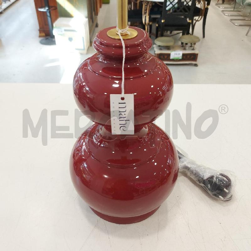 LAMPADA DA TAVOLO MAHE LEGNO RED CARMIN | Mercatino dell'Usato Roma somalia 2