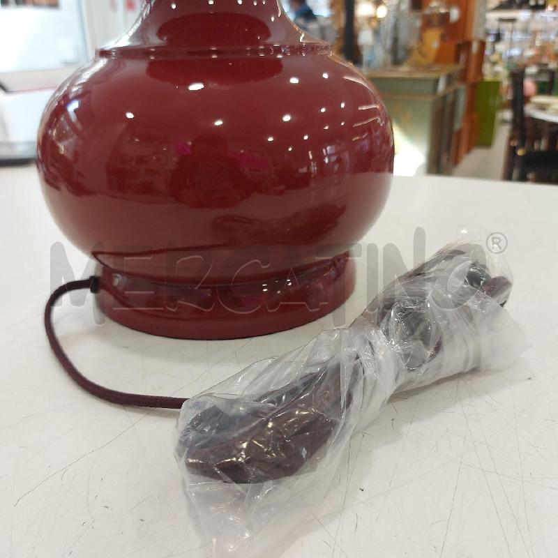 LAMPADA DA TAVOLO MAHE LEGNO RED CARMIN | Mercatino dell'Usato Roma somalia 4