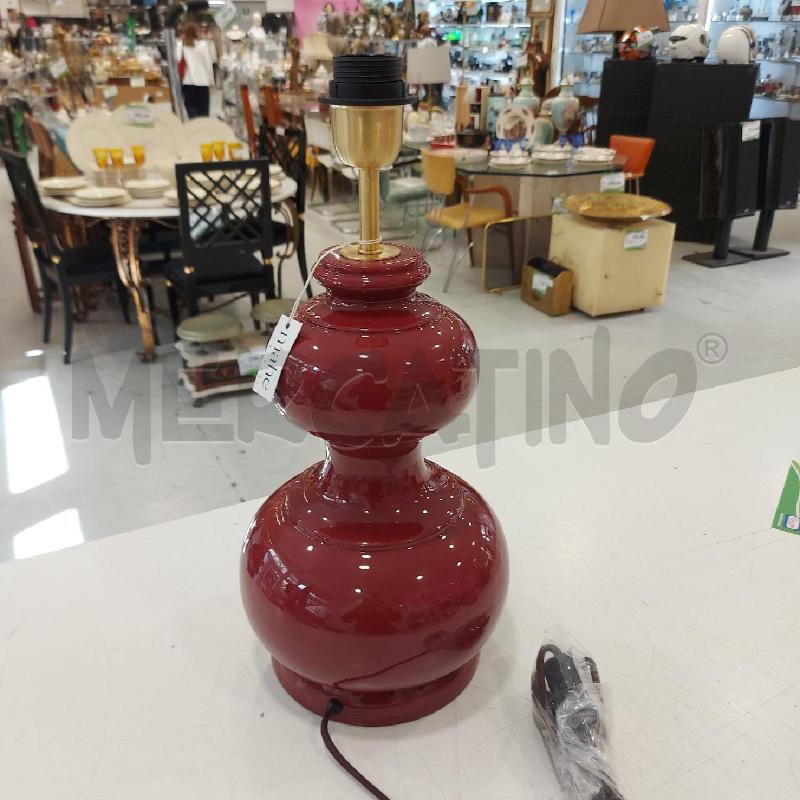 LAMPADA DA TAVOLO MAHE LEGNO RED CARMIN | Mercatino dell'Usato Roma somalia 5