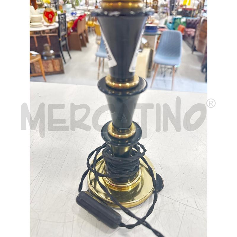 LAMPADA NERA BASE OTTONE | Mercatino dell'Usato Roma somalia 2