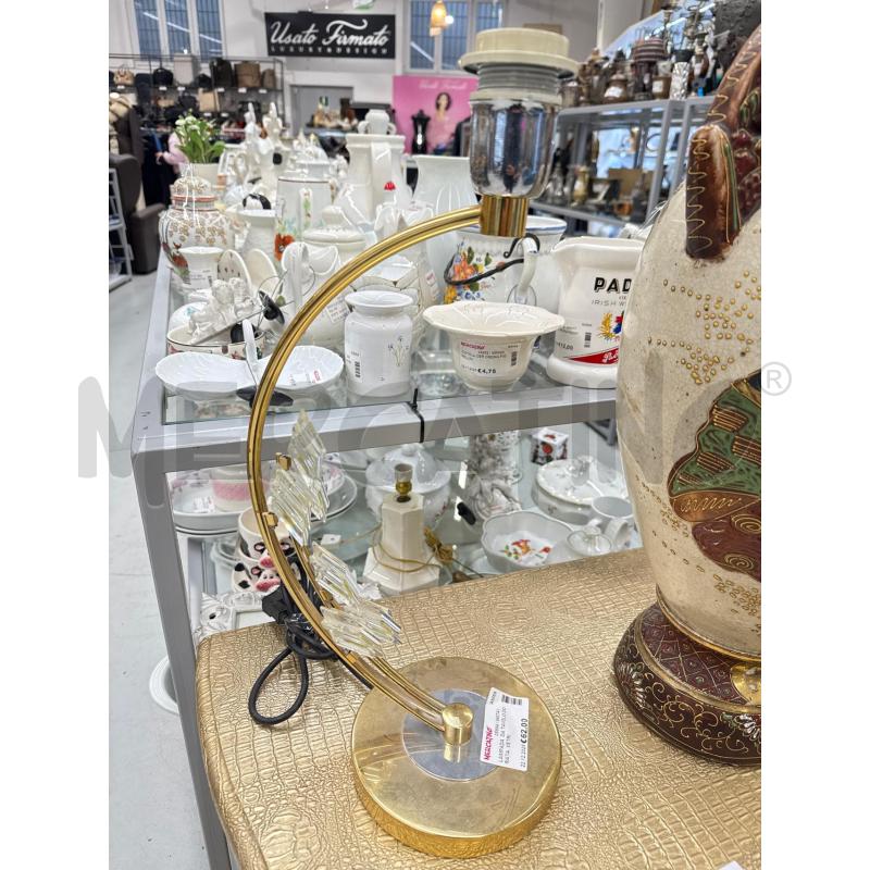 LAMPADA  DA TAVOLO DORATA  VETRI | Mercatino dell'Usato Roma somalia 1