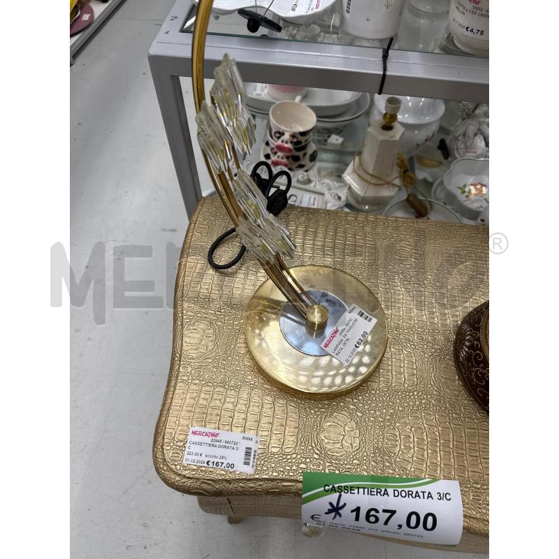 LAMPADA  DA TAVOLO DORATA  VETRI | Mercatino dell'Usato Roma somalia 4